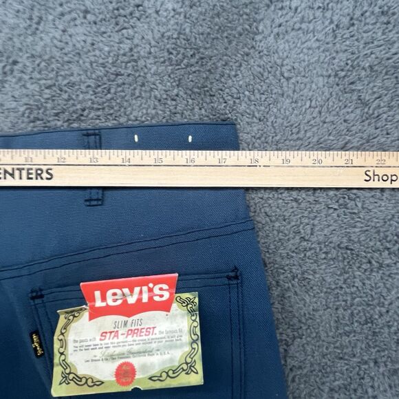 Vintage Levi's Sta-Prest Big E Blue Slim Fit Pants 35x28 Deadstock New Old Stock - Picture 6 of 10